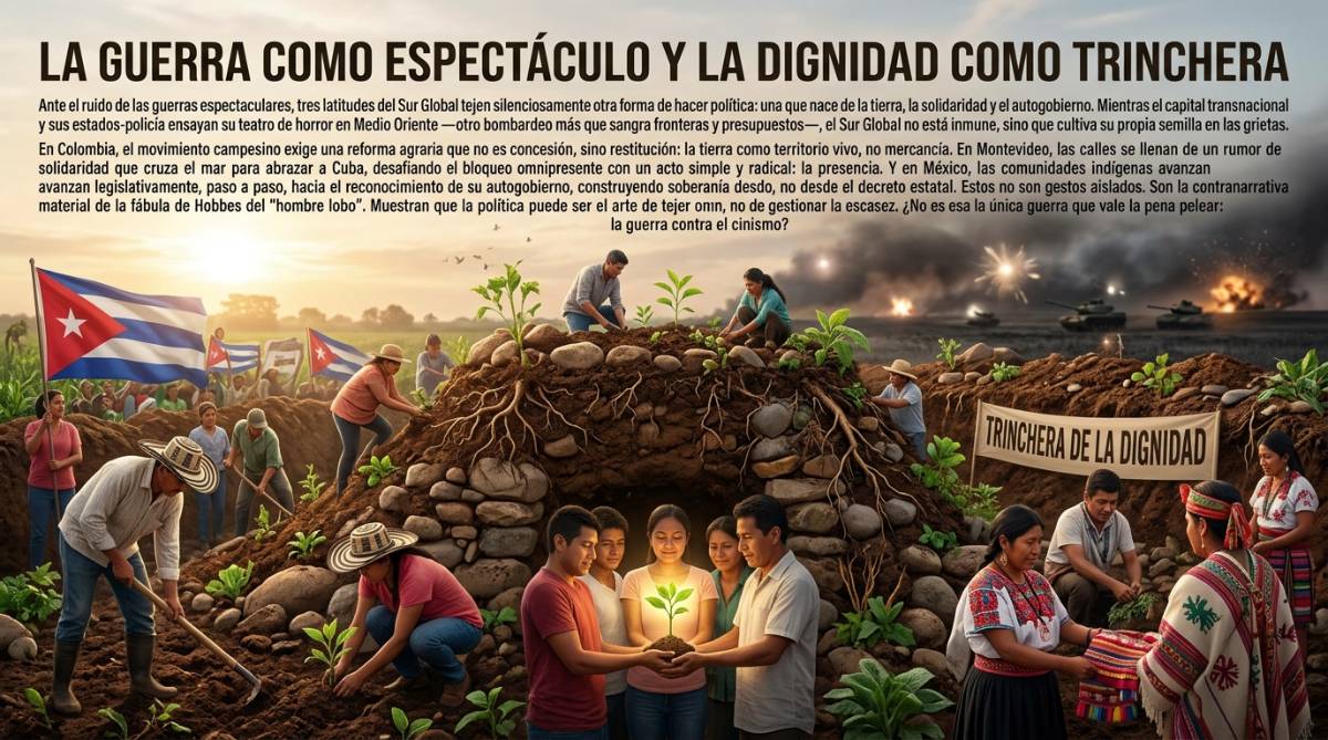 LA GUERRA COMO ESPECTÁCULO Y LA DIGNIDAD COMO TRINCHERA