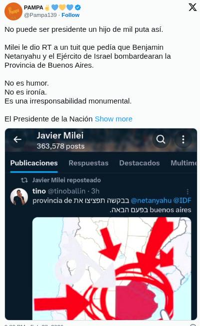 EL PRESIDENTE QUE PIDE BOMBARDEAR A SU PROPIO PUEBLO