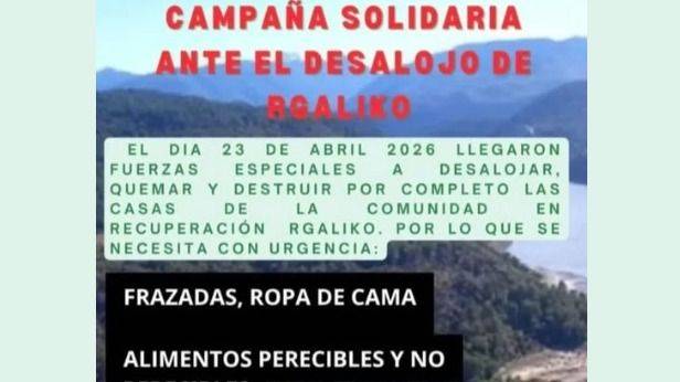 CENIZAS Y RESISTENCIA: LA COMUNIDAD MAPUCHE DE RGALIKO ENFRENTA EL DESALOJO CON FUEGO Y SOLIDARIDAD