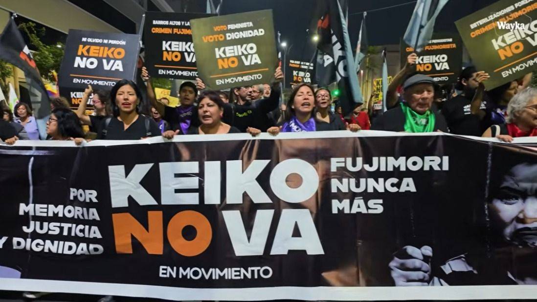 KEIKO NO VA: EL ANTIFUJIMORISMO TOMA LAS CALLES DE LIMA A UNA SEMANA DEL BALOTAJE