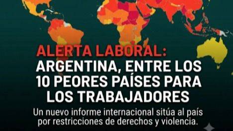 ARGENTINA EN EL INFIERNO LABORAL: ENTRE LOS PEORES DEL PLANETA
