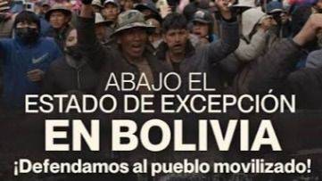 ESTADO DE EXCEPCIÓN CON OLOR A RACISMO: LA BOLIVIA QUE EL GOBIERNO NO QUIERE MOSTRAR