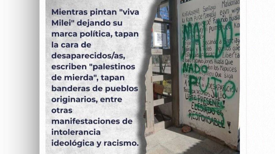 MURALES ROTOS, MEMORIA INTACTA: VANDALIZAN LA UNCO EN NEUQUÉN