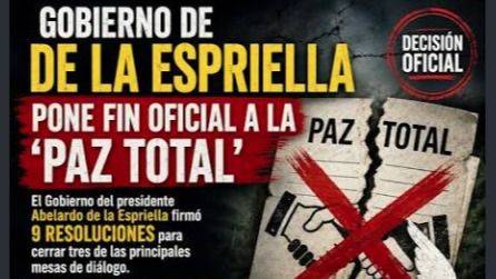 GOBIERNO COLOMBIANO DESMONTA LA PAZ TOTAL: CANCELA MESAS CON DISIDENCIAS Y REVOCA ESTATUS DE NEGOCIADORES
