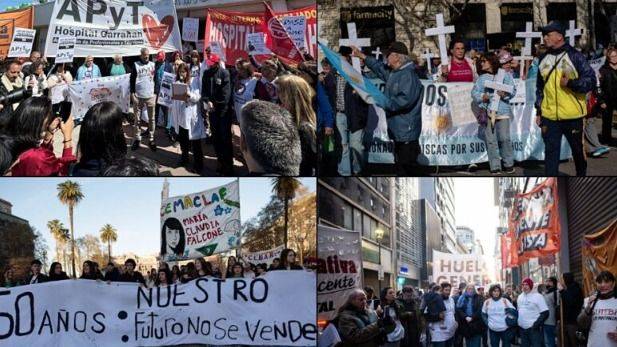 UN MIÉRCOLES QUE JUNTÓ AL GARRAHAN, LOS JUBILADOS, LA MEMORIA Y LA HUELGA FUEGUINA